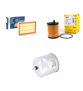 Bosch Filtre Bakım Seti Citroen C3 1.6 HDI Dizel 90 Beygir 2009-2017 Hava + Yağ f. + Yakıt Filtre Bosch