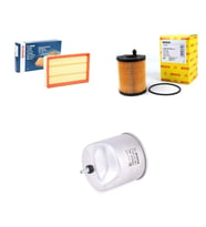 Bosch Filtre Bakım Seti Citroen C3 1.6 HDI Dizel 90 Beygir 2009-2017 Hava + Yağ f. + Yakıt Filtre Bosch