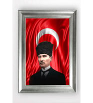 Gümüş Çerçeveli Atatürk Tablo a655