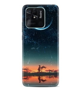 Xiaomi Poco X3 Pro M4 Pro X4 Pro C40 10C Kılıf Desenli Silikon Ay ve Kız 1720