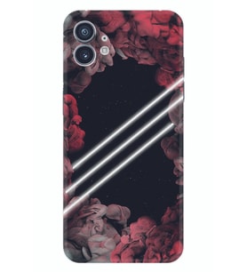 Nothing Phone 2 Kılıf Silikon Desen Özel Seri Flowers Line 1732