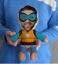 BK Gift Kişiye Özel Fotoğraflı Erkek Süper Kahraman Bebek Yastık-21