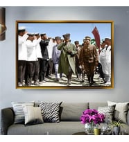 Altın Çerçeveli dekoratif tablo l844 (Gold)