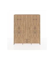 Hyperion Gardrop 10 Raflı 2 Çekmeceli 4 Askılı 220x44x243 Çam-Çam/Çam