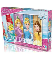 KS Games 100 Parça Disney Princess (Prensesler) Kız Çocuk Eğitici Puzzle - PR714