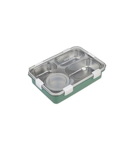 VAGONLİFE PASLANMAZ ÇELİK BÖLMELİ YEMEK KABI - LUNCH BOX 4 BÖLMELİ BL50433-1  850 ML - YEŞİL