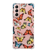 PrintiFy Samsung Galaxy S21 FE Uyumlu Water Color 2 Baskılı Şeffaf Köşe Korumalı Antişok Kılıf