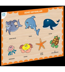 CAAHS-3212 CA GAMES AHŞAP DENİZ HAYVANLARI BUL-TAK