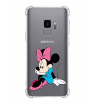 Samsung Galaxy S9  Köşe Korumalı Antişok Kapak Minnie Mouse Tasarımlı Şeffaf  Kılıf