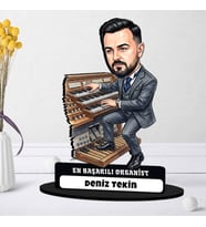 Organist Müzisyen Erkeğe Hediye Kişiye Özel Karikatürlü Biblo