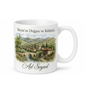 Bayat'ın Doğası ve Kültürü Afyon Hatırası Kupa Bardak Hediye