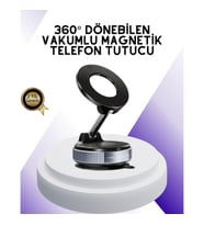 Mey İthalat® Manyetik Araç Telefon Tutucu 360 Derece Dönebilen Vakumlu Stand