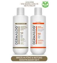 Dermalog Brezilya Fönü - Keratin Bakımı & Botox Bakımı Kalıcı Onarıcı Ve Saç Düzleştirici Bakım Seti 2 Li