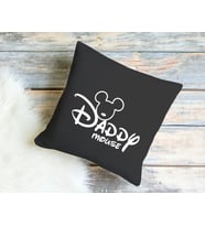 BK Gift Disney Tasarımlı Premium Kumaş Siyah Kırlent Yastık, Ev Hediyesi, Ev Dekorasyonu, Dekoratif Hediye-4