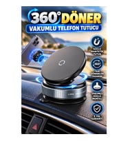 360° Döner Güçlü Manyetik Araç Telefon Tutucu – Vakumlu Montaj Sistemi