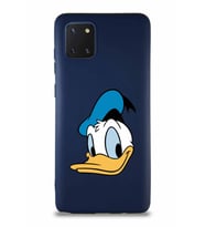 Samsung Galaxy Note 10 Lite Soft Premier Kapak Donald Duck-B Tasarımlı Silikon Kılıf - Lacivert (Şeffaf)