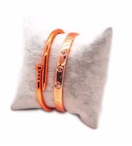 Rose Renk Çivi Ve Taşlı Cartier Model Bileklik Set 944