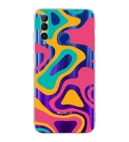 PrintiFy Huawei Honor 20 Lite Uyumlu Kamera Korumalı Renkli Desen Tasarımlı Şeffaf  Kılıf