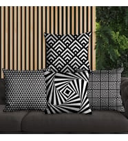 eJOYA Çizgisel Tasarımlı 4'lü Yastık İçi Ve Kırlent Kılıfı 45cm 113856