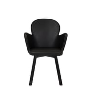 MARKA ELZ SALON/MUTFAK SANDALYESİ KELEBEK (SUNİ DERİ/SİYAHAYAK) (Siyah)