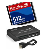 Sandisk 512 Mb Compact Flash Hafıza Kartı - Usb 2.0 Çoklu Kart Okuyucu