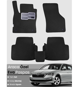 SKODA SCALA (2019-2025) Uyumlu EVA Paspas Tam Set–Oto Paspas,Araca Özel,Kolay Montaj