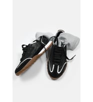 Gala Siyah Süet Hakiki Deri Fileli Kadın Sneaker
