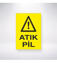 Atık Pil 21x28 Arkası Yapışkanlı Levha