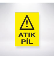 Atık Pil 21x28 Arkası Yapışkanlı Levha