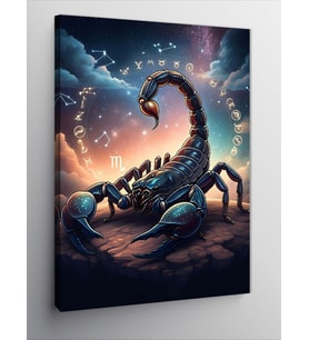 Kanvas Tablo Astrolojik Akrep Burcu Figürü