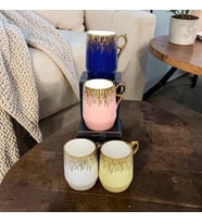 Acar 2155 Kupa Porselen Mug Yaldızlı Renkli