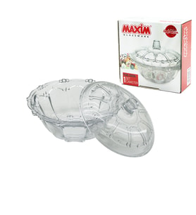 CAM ŞEKERLİK CAM KAPAKLI ÇAP: 13.5CM - Y: 5.2--9.5CM (5680)