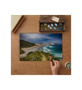 Yeni Zelanda Plaj - Doğa Manzarası Tasarımı 240 parça Ahşap Puzzle Ahşap Kutuda MP05946