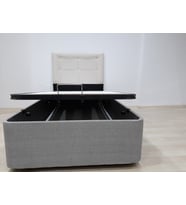 Baza Başlık 17508 Standart Kumaş Eko Başlık  90*190 El Yapım (Krem)