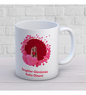 Kişiye Özel Sevgili Temalı Hediyelik Kupa Bardak 1 Adet (Beyaz)