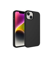 Apple iPhone 14 Plus Uyumlu Kılıf Sıvı Teknolojili Silinebilir Sert Zore Kivi Kapak (Siyah)