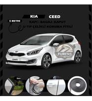 Kia Ceed Oto Araç Kapı Koruma Fitili 5metre Parlak Siyah Renk