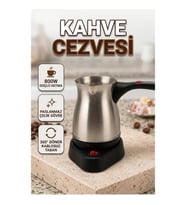 Elektrikli Türk Kahvesi Cezvesi 800W 300 ml Kablosuz 360° Döner Tabanlı
