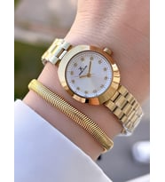 Daniel Klein Retro Mini Kasa Vintage Seri 2 Yıl Garantili 3 Atm Kadın Kol Saati BDK.1.13788.2 (Sarı-Gri)