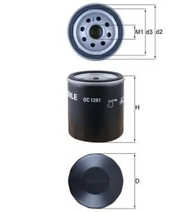 MAHLE OC1291 Yag Filtresi 03L115561A