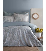 King Size Berta İndigo Elegance Saten Nevresim Takımı
