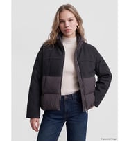 LCW Vision Antrasit Dik Yaka Oversize Kadın Şişme Mont