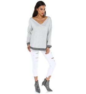 LAME DETAYLI SWEATSHIRT   (Grimelanj)