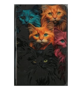 DEFFTER JUST ART-IFICAL CATS SERT KAPAK 13.5x21cm ÇİZGİLİ DEFTER 96 YP.