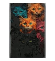 DEFFTER JUST ART-IFICAL CATS SERT KAPAK 13.5x21cm ÇİZGİLİ DEFTER 96 YP.