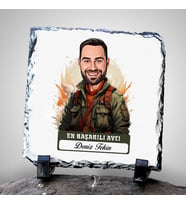 Kişiye Özel Hediye Karikatürlü En Başarılı Erkek Avcı Dekoratif Taş
