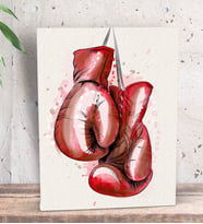 BK Gift Boks Eldiveni Tasarımlı Dekoratif Mini Kanvas Tablo 15x20cm-1