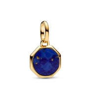 Yazı İşlenebilir Koyu Mavi Mini Madalyon Charm