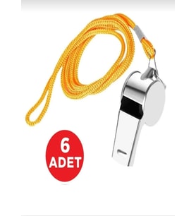 Milena Life 6 Adet Kaliteli Sarı Ipli Paslanmaz Metal Deprem Düdük