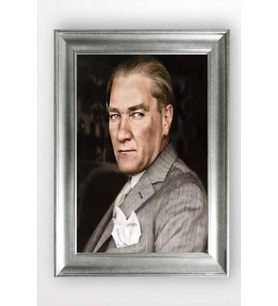 Gümüş Çerçeveli Atatürk Tablo a247